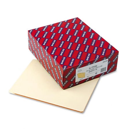 Smead Folders  Straight Cut  Single-Ply Extended End Tab  Letter  Manila  100/Box SM32841